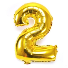 Кульки повітряні, фольговані, 32'',  цифри, золото, Лідер