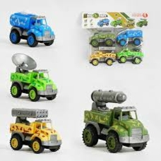 Набір машин 912А-057 (144/2) 4 штуки, спецтехніка, інерція, в пакеті