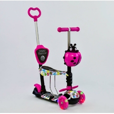 Самокат 5в1 62310 (1) Best Scooter, АБСТРАКЦИЯ, PU колеса, ПОДСВЕТКА КОЛЕС, в коробке [Коробка]