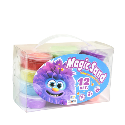 Фото, Видеообзоры набір кінетичного піску "magic sand" 12 шт strateg (39405)