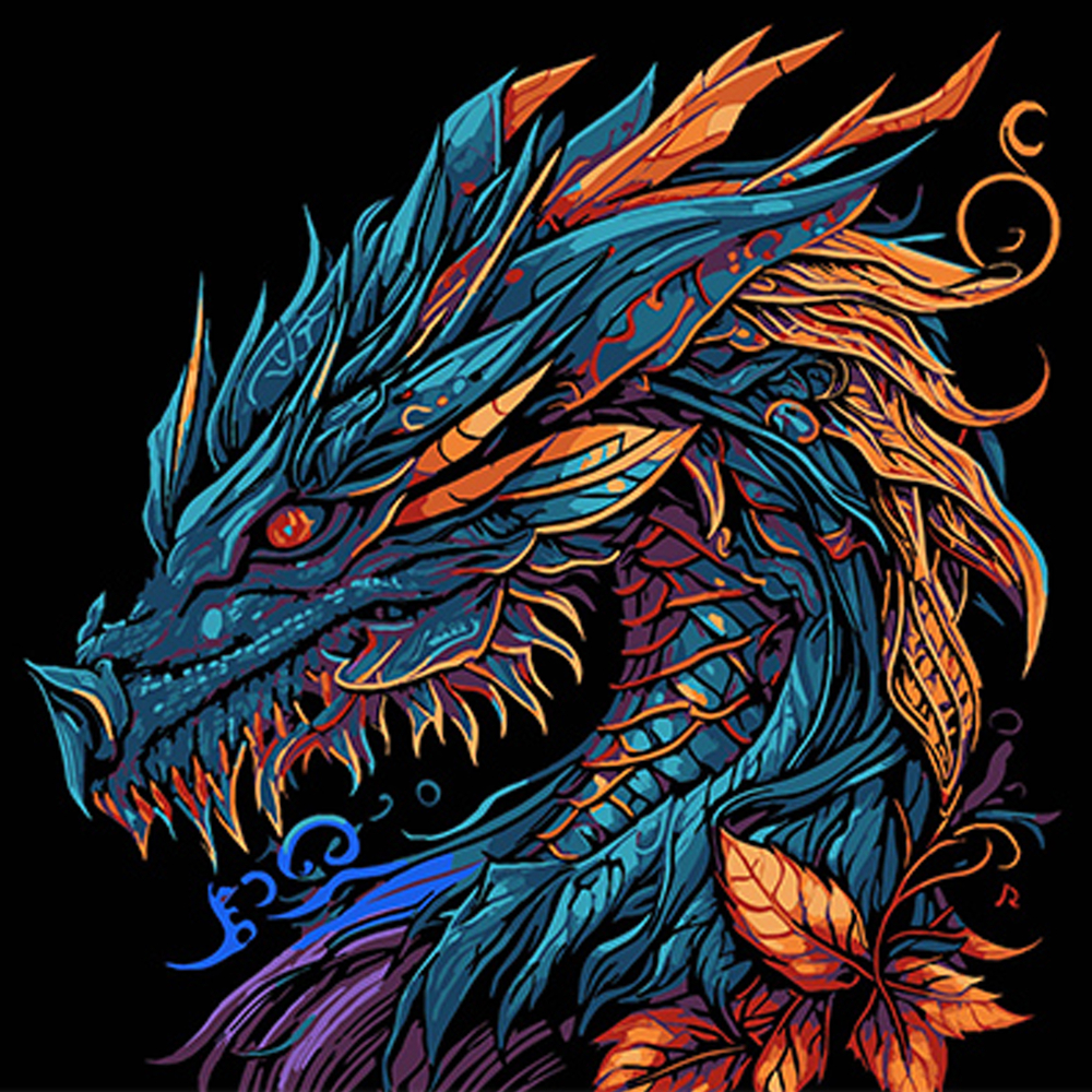 Фото, Видеообзоры картина за номерами strateg преміум могутній дракон на чорному фоні розміром 30х30 см (sh3030-20)