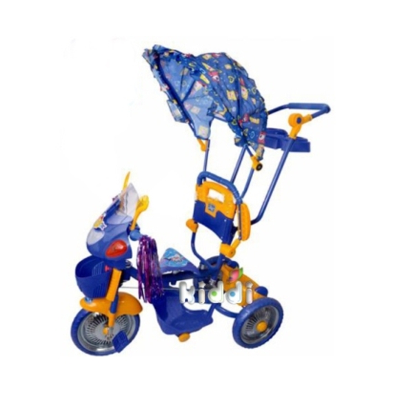 Велосипед WS 829B-1(CP)/JS 829B-1 CP (2шт) три колеса, крыша, корзина