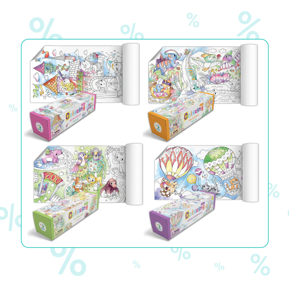 Фото, Видеообзоры набір розмальовок dodo зоопарк, динозаври, принцеси, тваринки