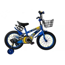 Дитячий двоколісний велосипед JG 12" з кошиком, пляшкою та страхувальними колесами, різні кольори