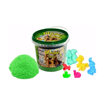 Фото, Відеоогляди кінетичний пісок strateg magic sand зелений у відрі 1 кг (372-5)