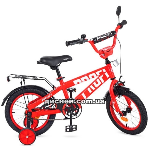 Велосипед дитячий PROF1 12д. T12171 (1шт) Flash,красный,звонок,доп.колеса