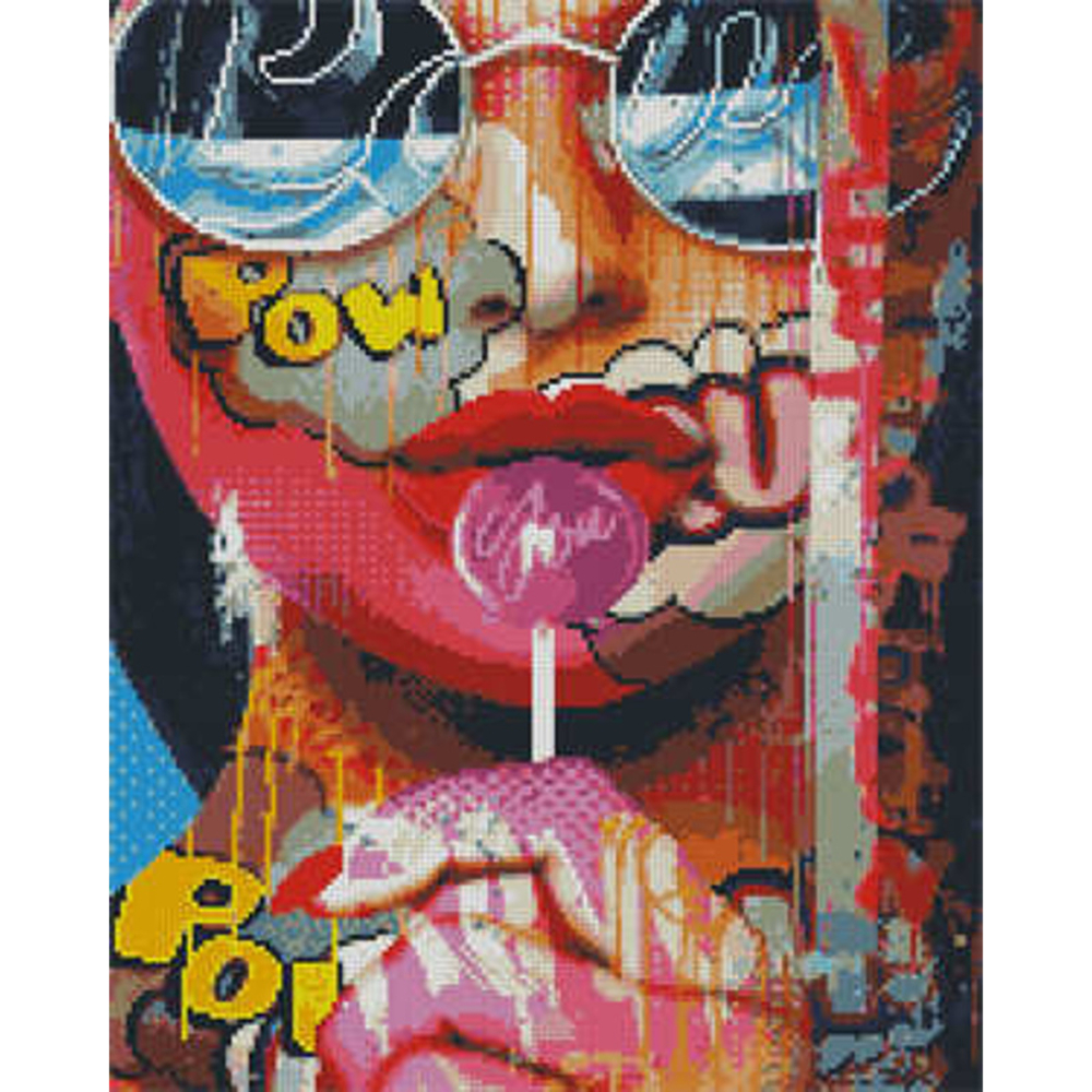 Фото, Видеообзоры алмазна картина strateg преміум поп-арт дівчина розміром 40х50 см (l-103)