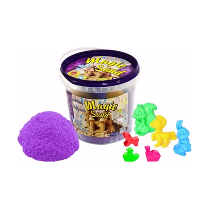 Фото, Відеоогляди кінетичний пісок strateg magic sand бузковий у відрі 1 кг (372-4)