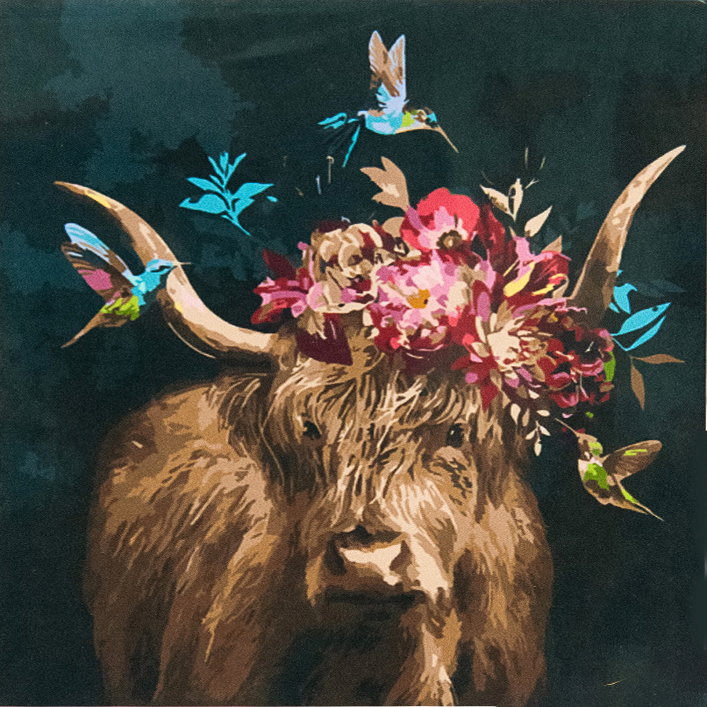 Фото, Відеоогляди картина за номерами strateg    з квітами у скроні розміром 50х50 см (aa008)