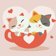 Картина за номерами Strateg Котики у чашці розміром 20х20 см (HH7135) Картина за номерами Strateg Котики у чашці розміром 20х20 см (HH7135)