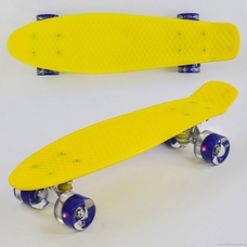 Скейт 1010 Best Board ЖОВТИЙ,світ.,дошка=55см,колеса PU,d=6см