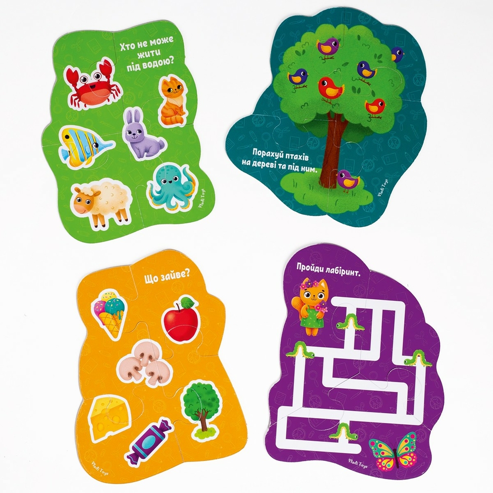 Фото, Відеоогляди пазли максі vladi toys картонні з грою малюк зможе «хатні улюбленці» vt1722-21