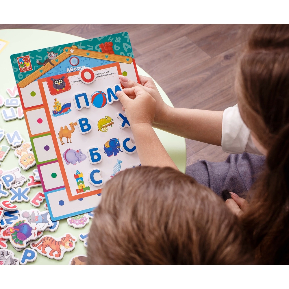 Фото, Видеообзоры абетка магнітна з дошкою vt5412-01