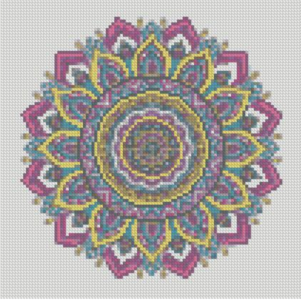 Фото, Видеообзоры алмазна мозаїка strateg преміум візерунки у стилі мандала розміром 30х30 см ca-0061