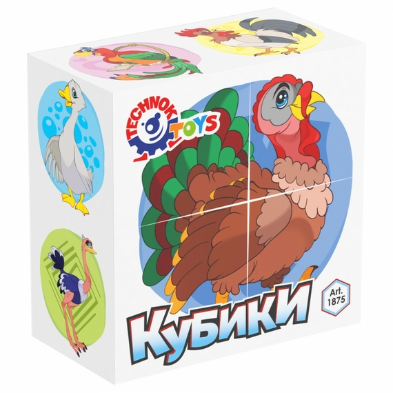 Іграшка кубики "Птахи ТехноК", арт.1875