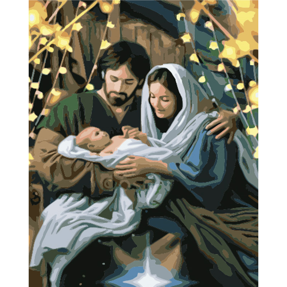 Фото, Відеоогляди картина за номерами strateg преміум ласка сім'ї з лаком та з рівнем розміром 40х50 см (gs1553)