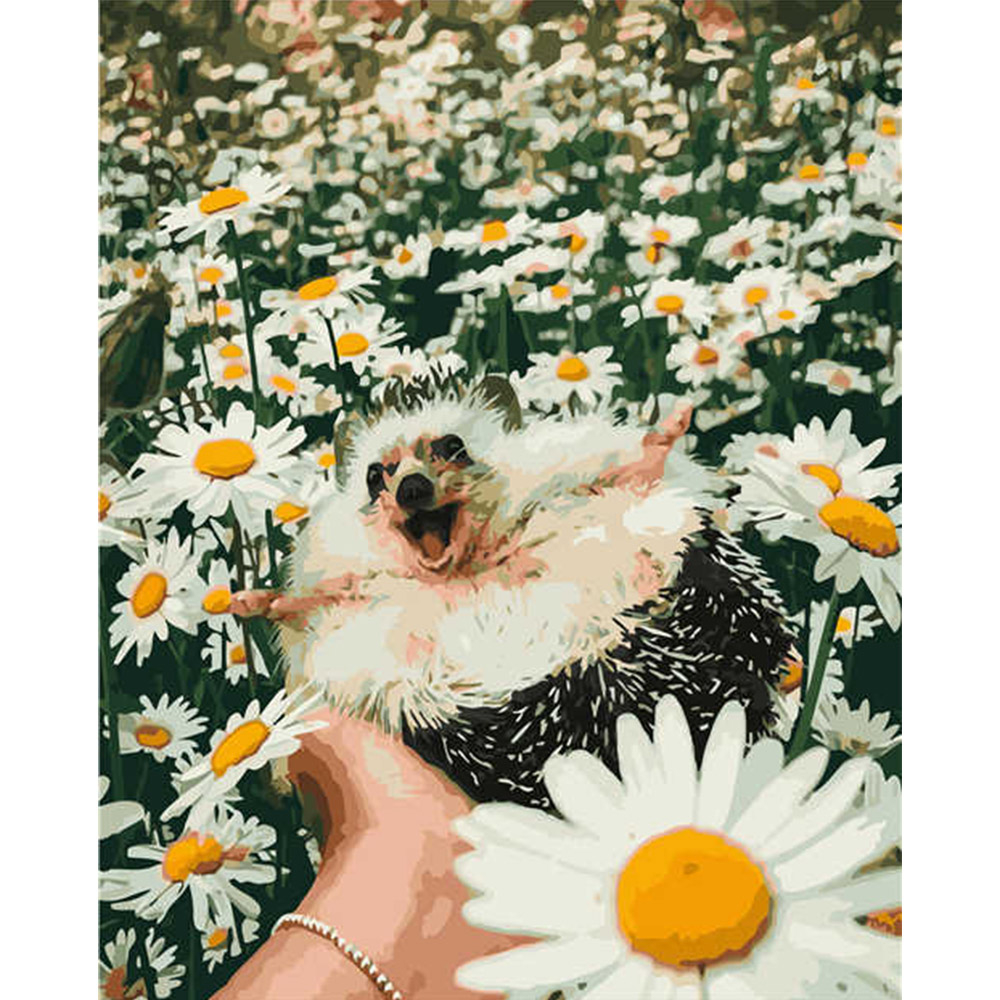 Фото, Видеообзоры картина за номерами strateg преміум веселий їжачок з лаком розміром 40х50 см va-2950