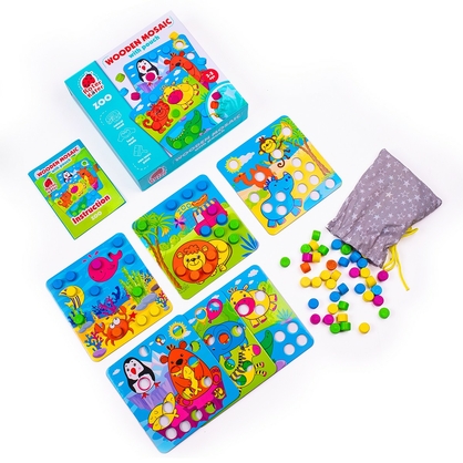 Фото, Видеообзоры дерев'яна мозаїка з мішечком. «зоопарк» rw4004