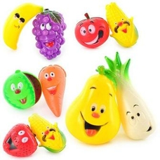 Продукти 1005-13-4-5-7 (252шт) пищалки, 5 видов, 2шт в кульке, 19-16-6см