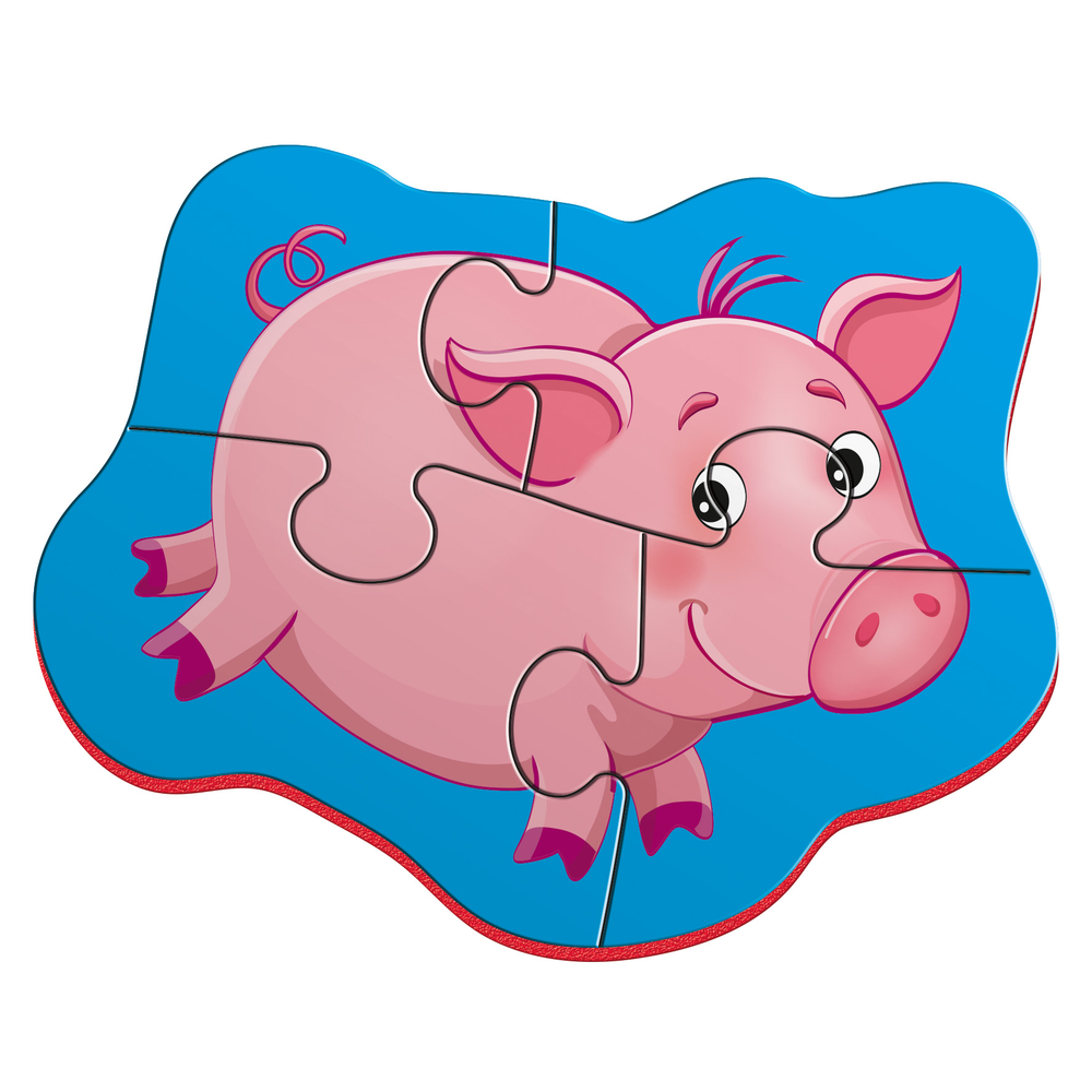 Фото, Видеообзоры магнітні бебі пазли «коник та порося» vt3208-09