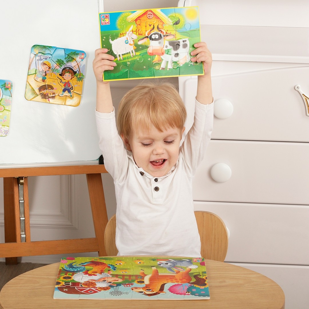 Фото, Відеоогляди гра розвиваюча vladi toys м'які пазли а5 малюк зможе "ферма"