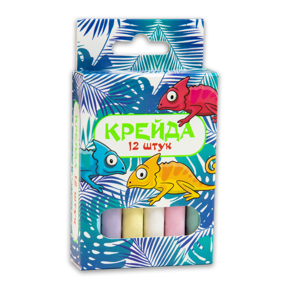 Фото, Видеообзоры крейда strateg маленька кругла різнокольорова - 12 штук (50106)
