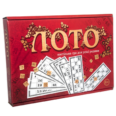 Настільна гра Strateg Лото з дерев'яними фішками українською мовою (30656)