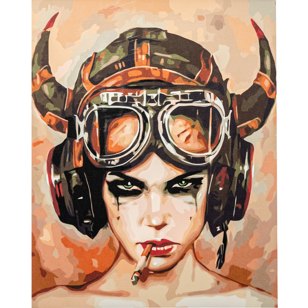 Фото, Відеоогляди картина за номерами strateg преміум справжня льотчиця з лаком розміром 40х50 см va-3395