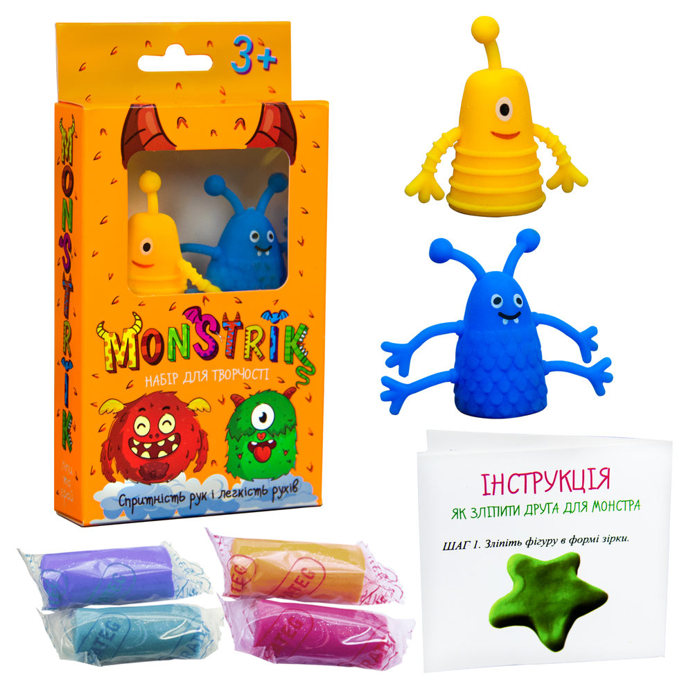 Фото, Видеообзоры набір для творчості strateg монстрик українською мовою (71823)