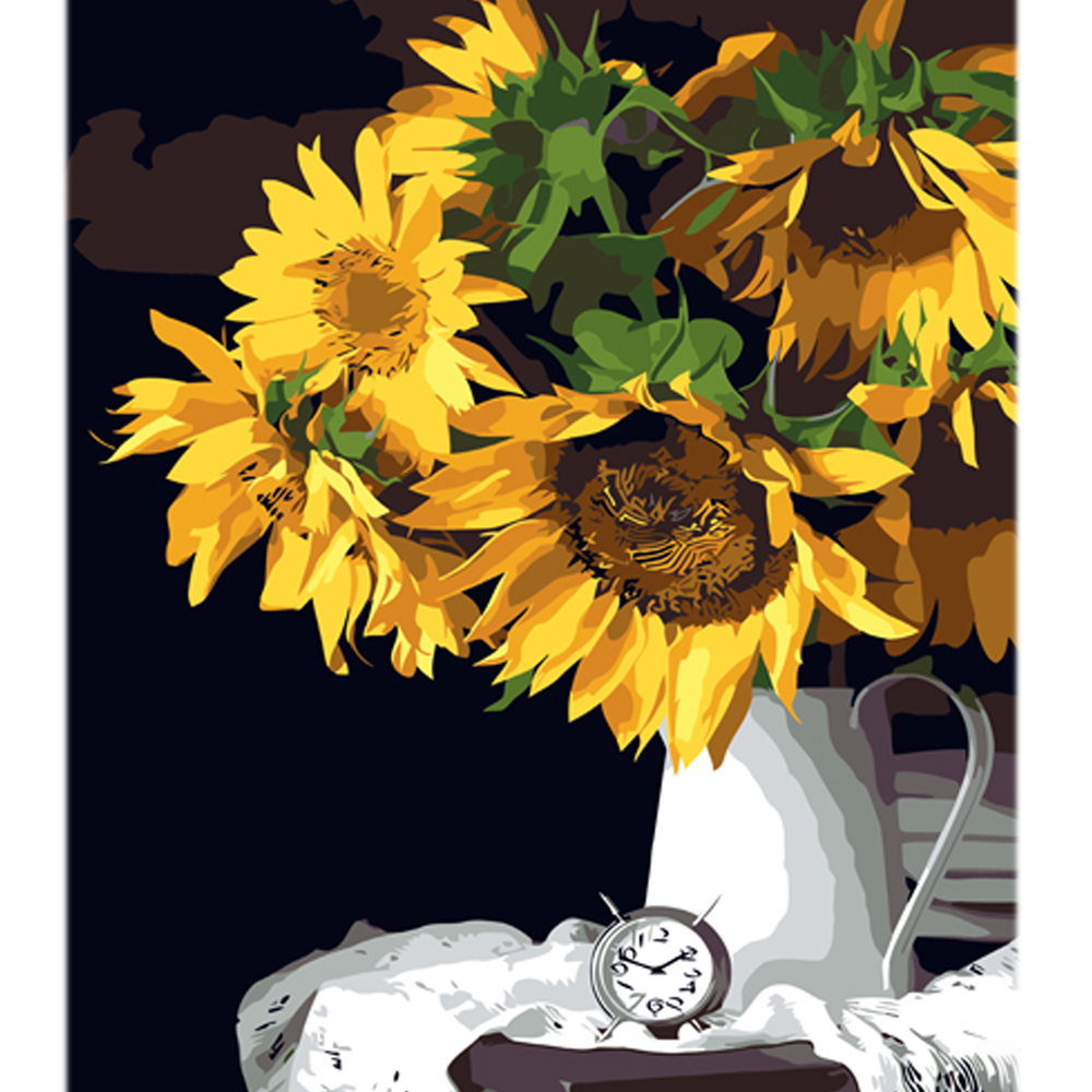 Фото, Видеообзоры картина за номерами strateg преміум сонячний настрій з лаком та з рівнем розміром 30х40 см (ly77)