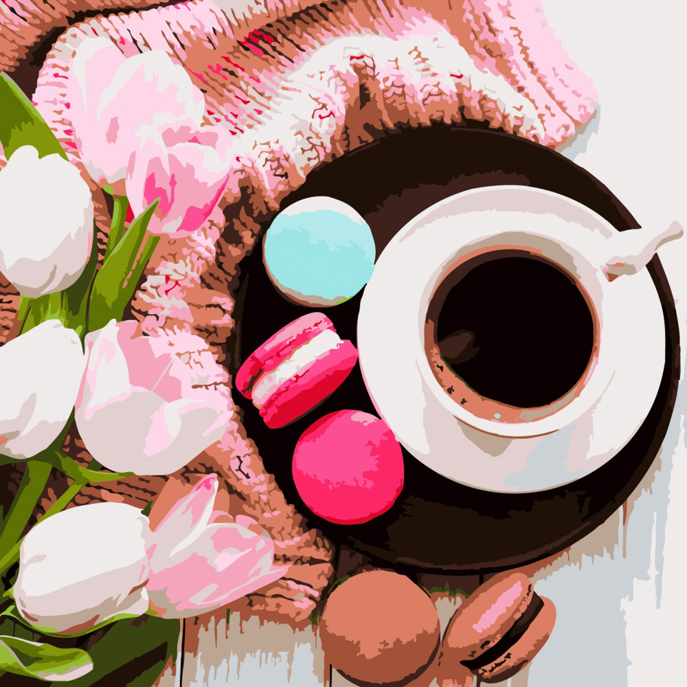 Фото, Відеоогляди картина за номерами strateg преміум макаруни з кавою розміром 40х40 см (sk017)