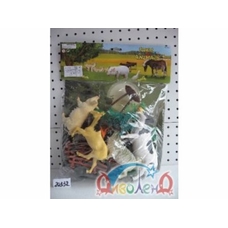 Тварини HC 003-5 (24шт) домашние, 9шт, в кульке, 30-37см