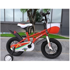 Дитячий двоколісний велосипед KBN-016 16" зі страхувальними колесами червоний