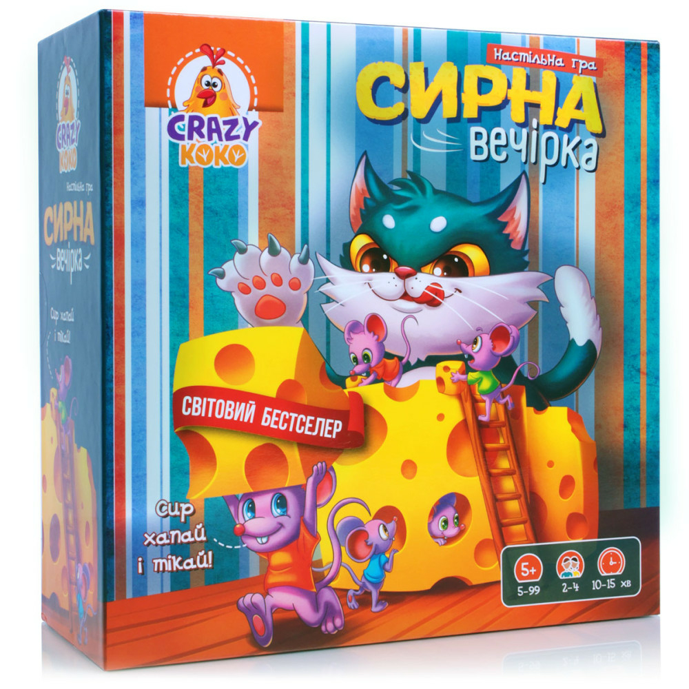 Фото, Відеоогляди гра настільна vladi toys розважальна. сирна вечірка vt8055-38
