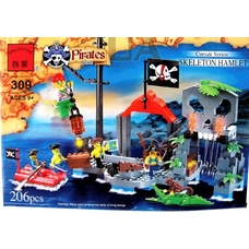 Конструктор BRICK 309 (24шт) 206 дет, пірати, разобр, в кор-ке, 33,5-24-4см