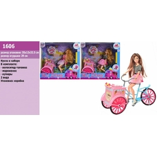 Лялька 1606 (24шт) велосипед в коробці 35*12*32,5см