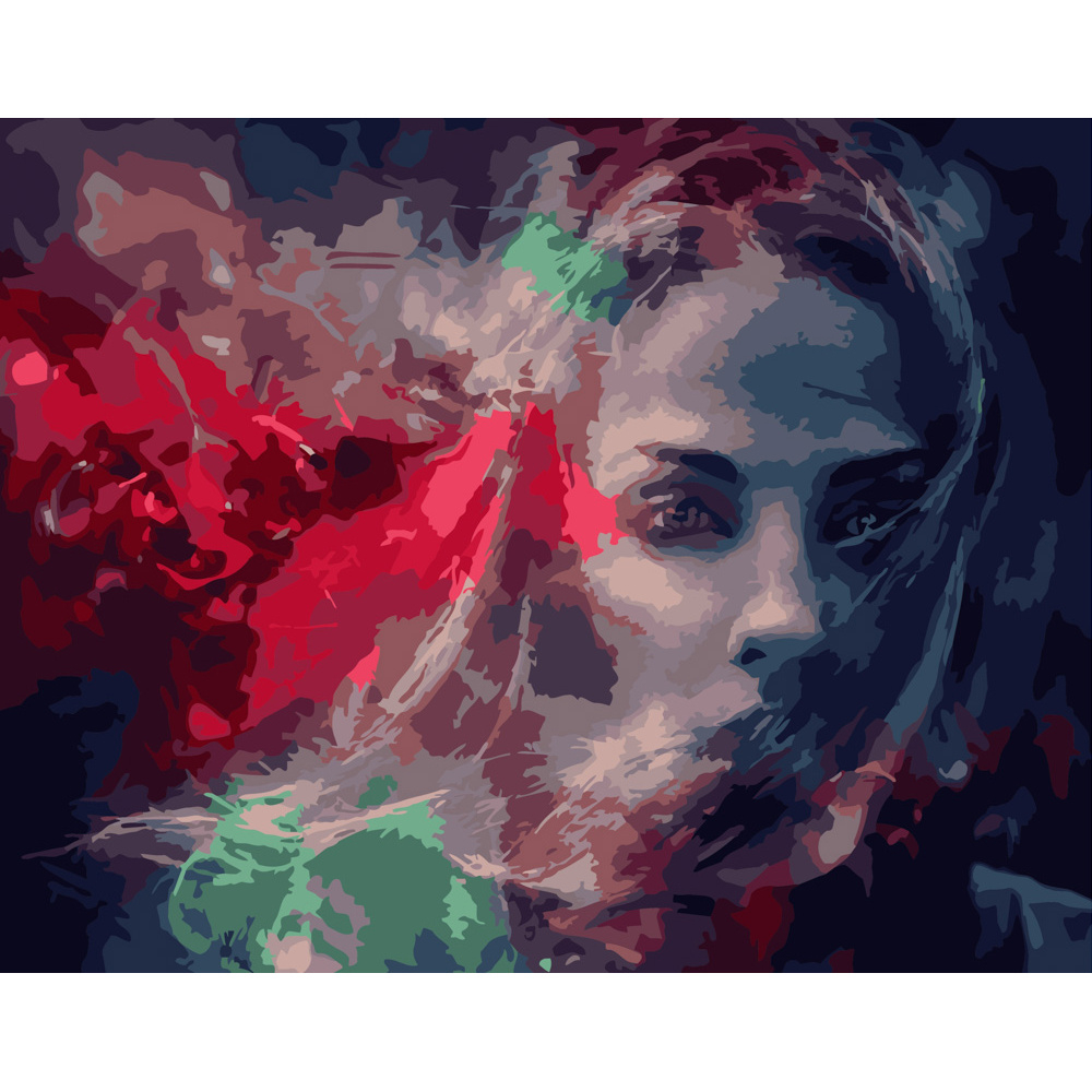 Фото, Видеообзоры картина за номерами strateg преміум дівчина вітру розміром 40х50 см (gs342)