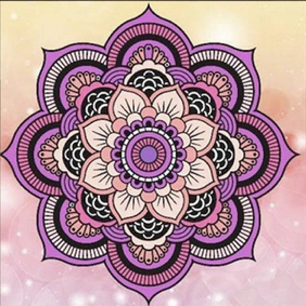 Фото, Відеоогляди алмазна мозаїка strateg преміум  векторна мандала розміром 30х30 см  (me13834)