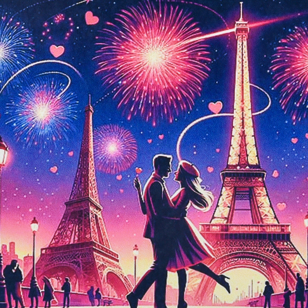 Фото, Відеоогляди алмазна мозаїка strateg преміум нічна магія парижу розміром 30х30 см (hee16348)