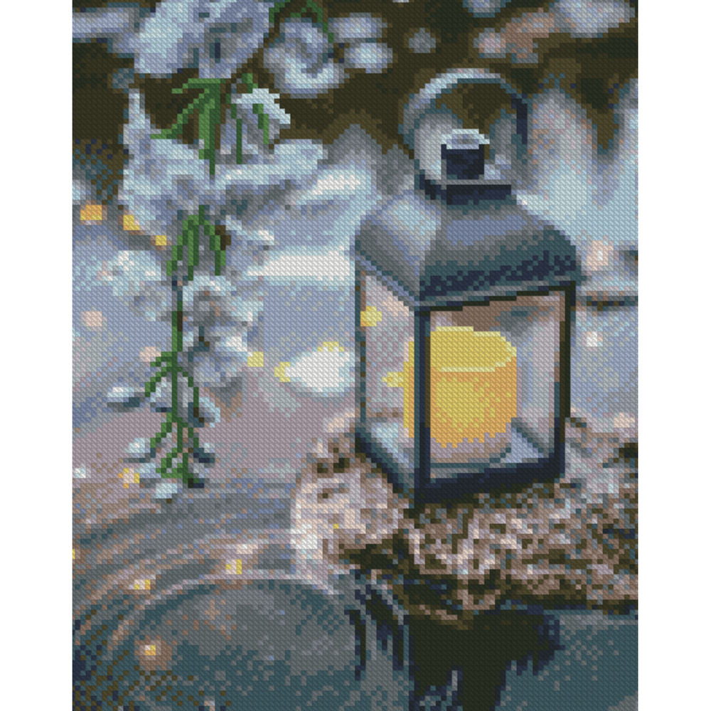 Фото, Відеоогляди алмазна мозаїка strateg преміум ліхтарик розміром 30х40 см (hx515)