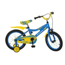 Велосипед PROFI UKRAINE дитячий 16д.16BA494UK (1 шт) жовтий-голуб, каретка-америк, дзвінок, Пріст ко