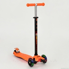 Самокат 466-113 / А 24637 Best Scooter MAXI (8) САЛАТОВЫЙ, пластмассовый, свет. колеса PU, трубка ру