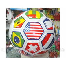 Мяч футбольний BT-FB-0014 флаги PVC 390г 2-х слойный ш.к./60/