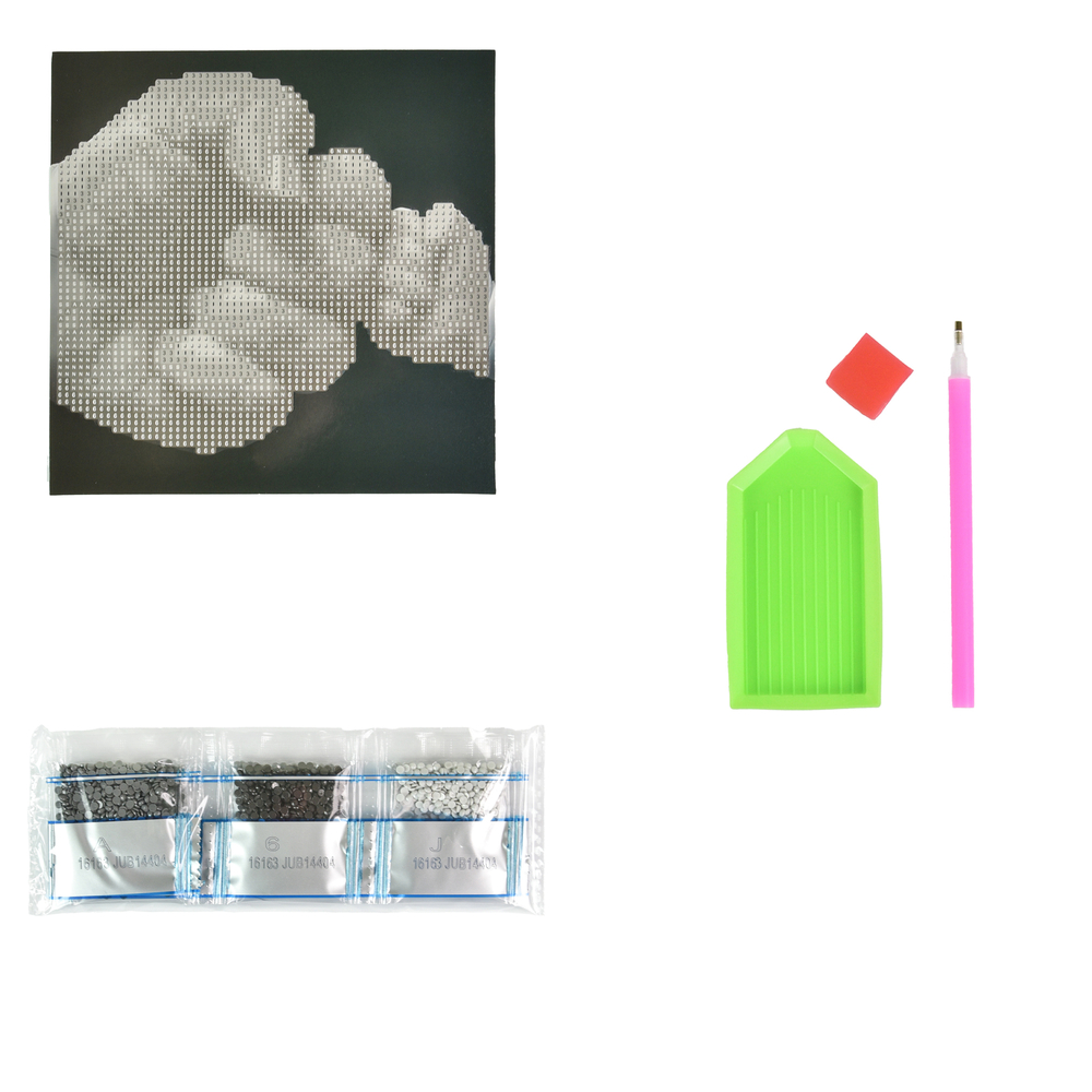 Фото, Видеообзоры алмазна мозаїка strateg преміум сила об'єднання на паперовій основі розміром 18х18 см (jub14404)