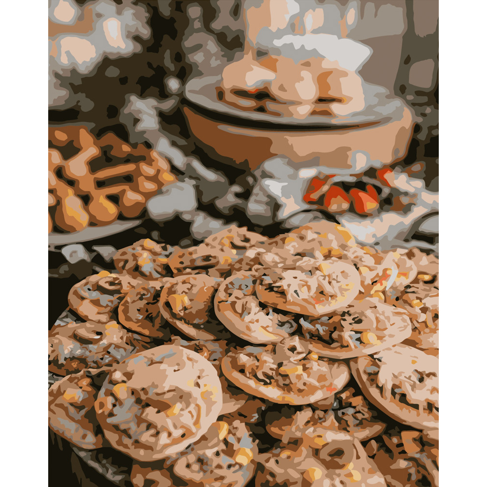Фото, Відеоогляди картина за номерами strateg преміум імбирне печиво розміром 40х50 см (dy126)