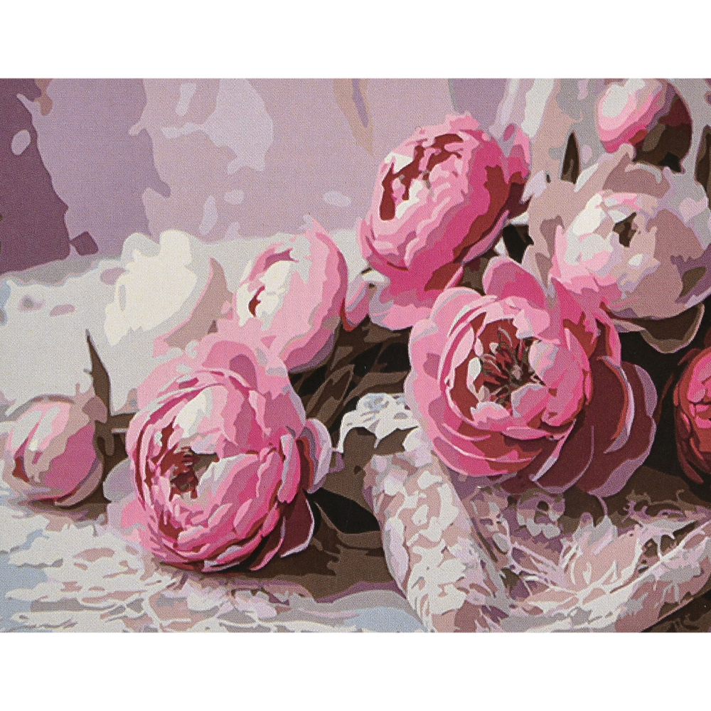 Фото, Відеоогляди картина за номерами strateg преміум квіткова феєрія з лаком та рівнем розміром 40х50 см (va-4649)