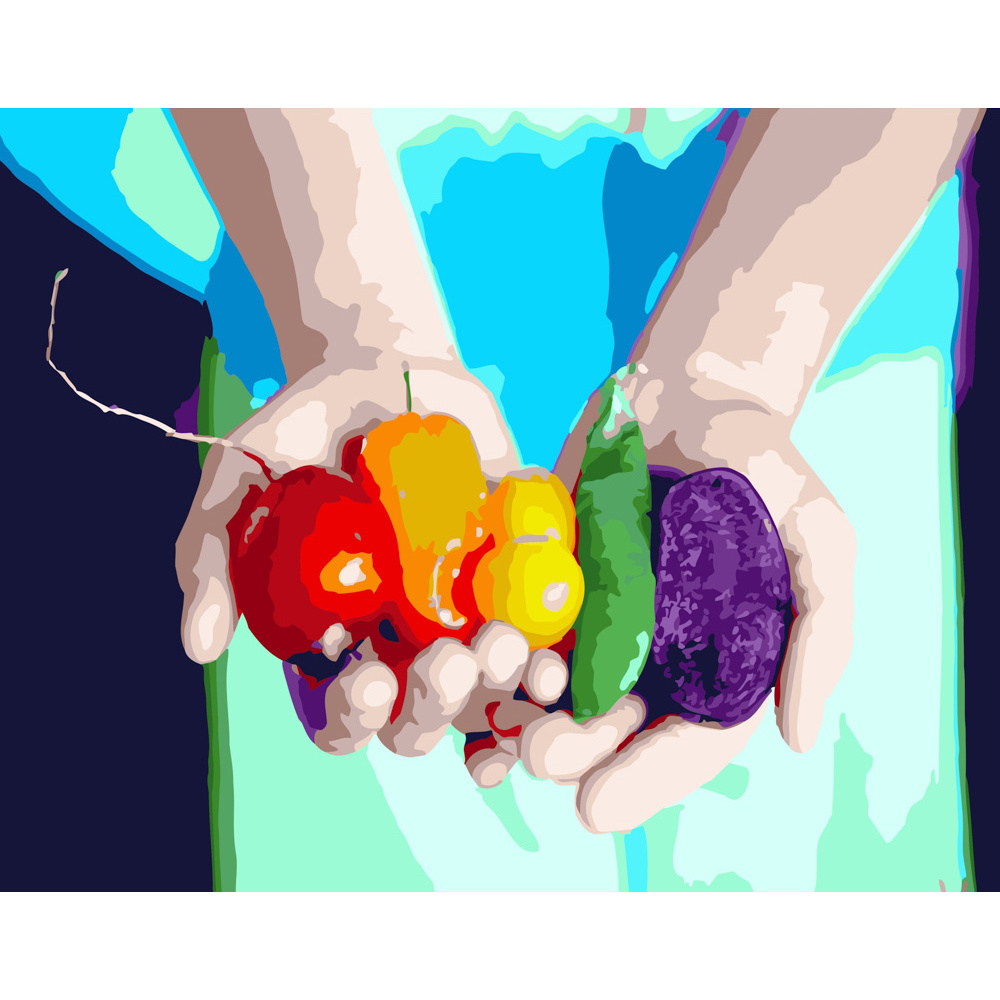 Фото, Відеоогляди картина за номерами strateg преміум свіжі овочі розміром 40х50 см (gs305)