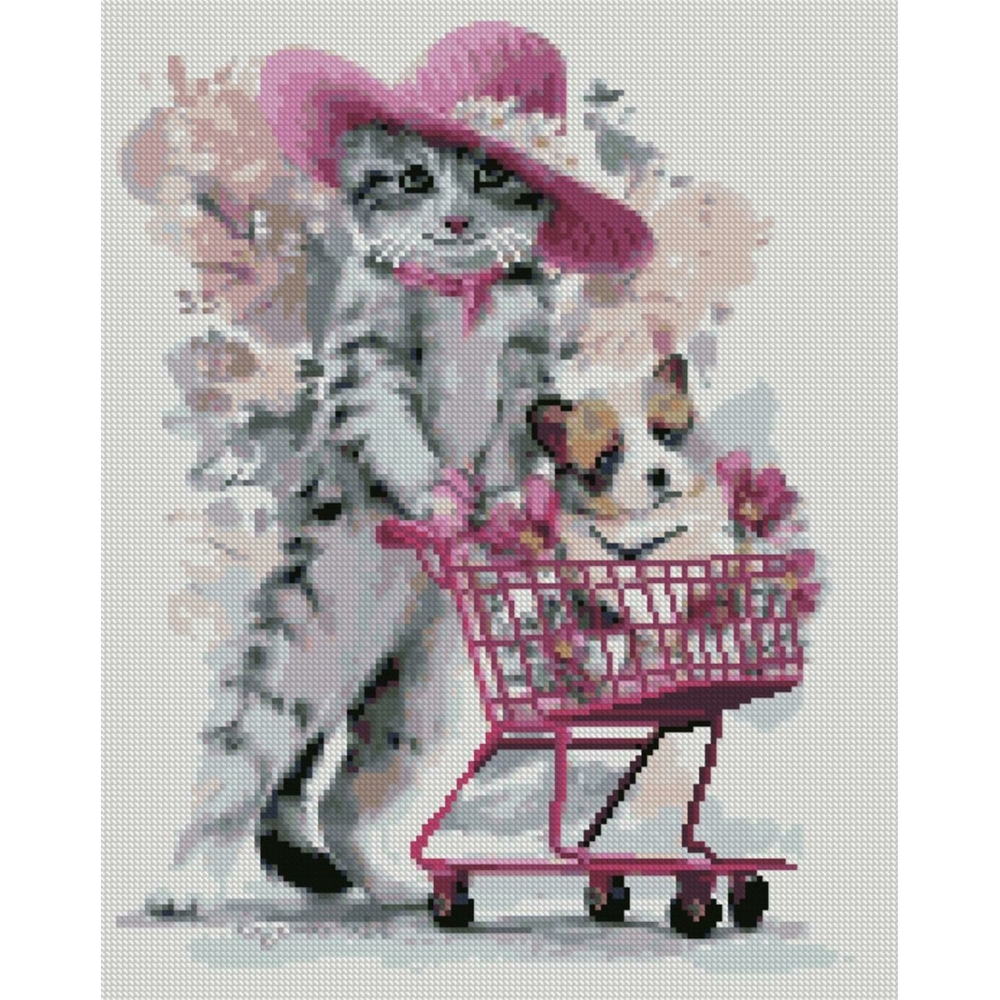 Фото, Відеоогляди алмазна мозаїка strateg преміум дружній шопінг 40х50 см fa20227