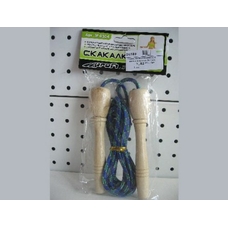 Скакалка M 0304 (200шт) 6 цветов, в кульке, 24-13см