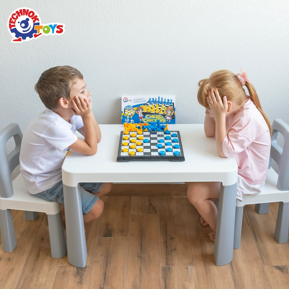 Фото, Відеоогляди іграшка "набір настільних ігор технок", шахи та шашки, арт.9055